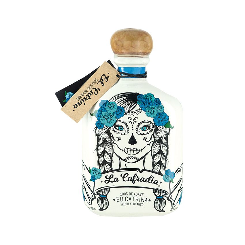 LA COFRADIA Weißer Tequila Catrina Edition - Tequila Blanco, 700ml, 38% vol