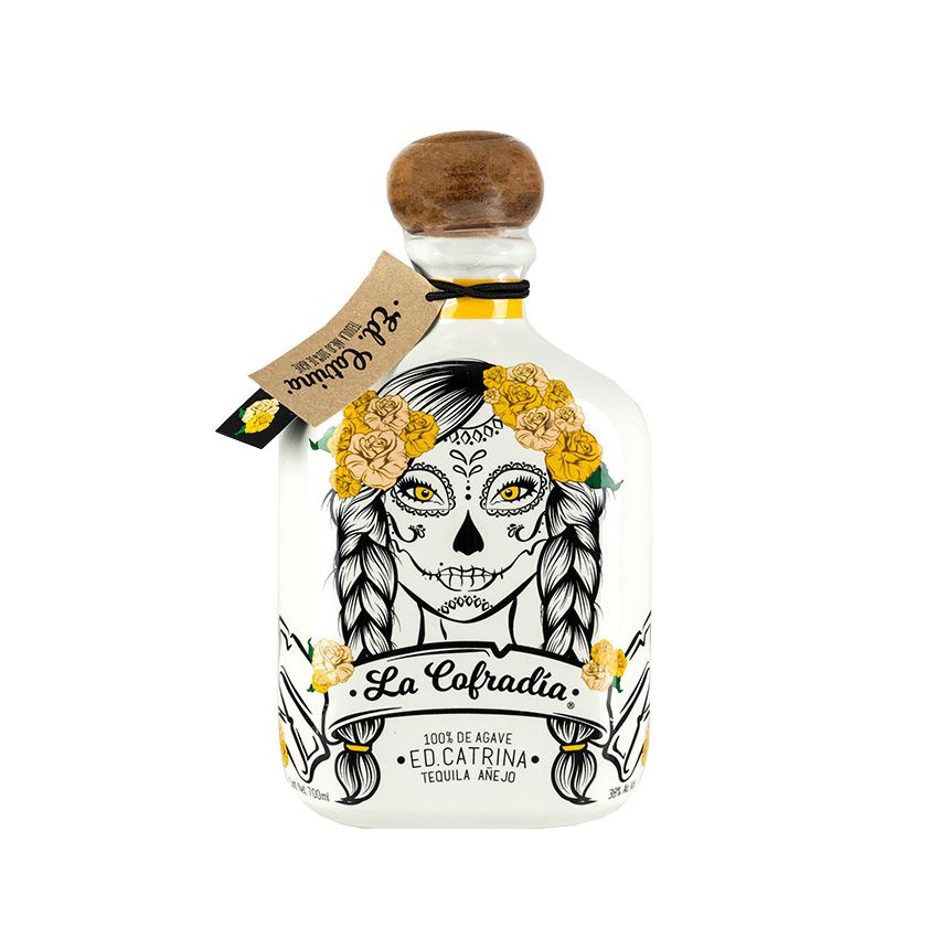 LA COFRADIA Brauner Tequila Catrina Edition - Tequila Añejo, 700ml, 38% vol
